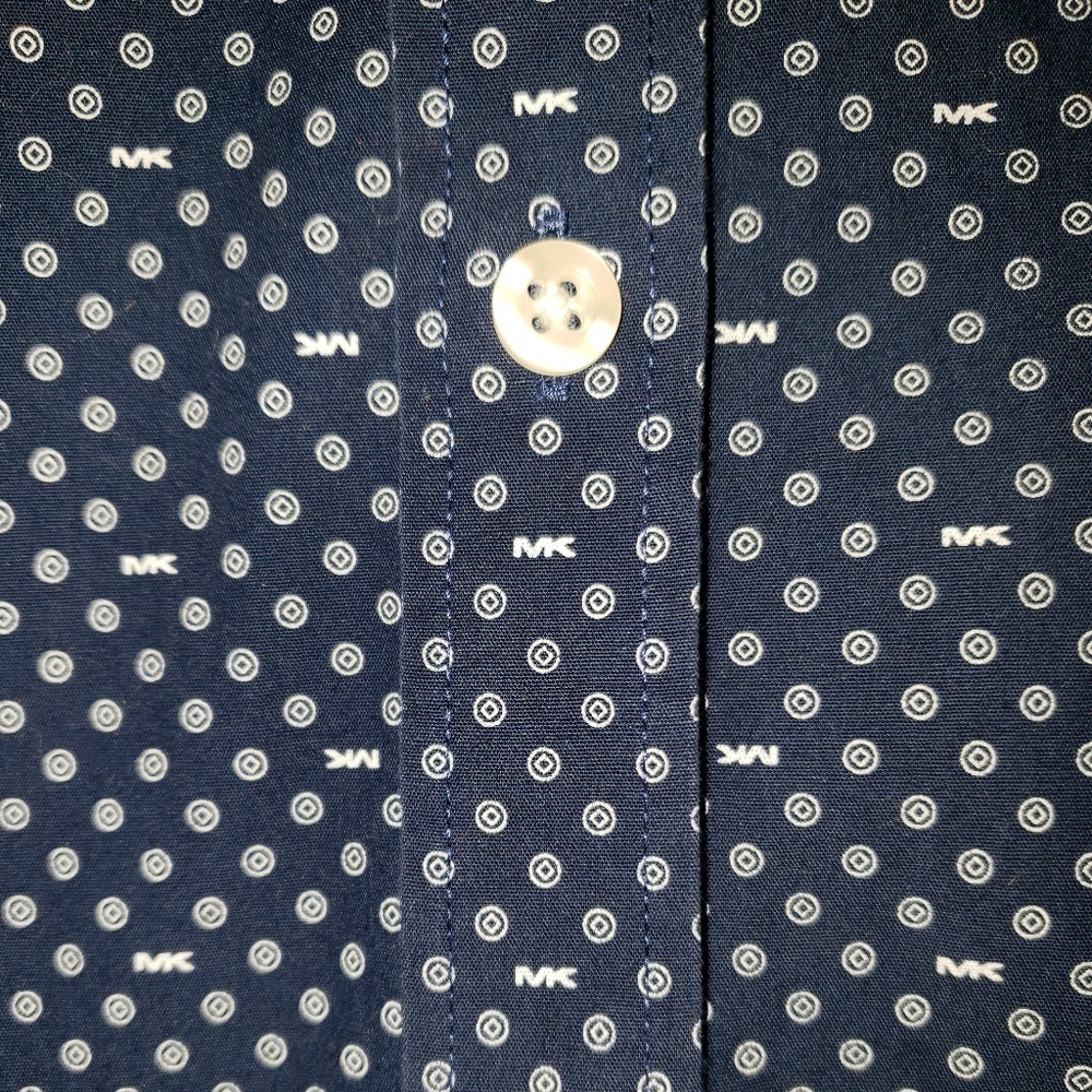 MICHAEL KORS Slim Fit Printed Cotton Button Down - Picture 2 of 5